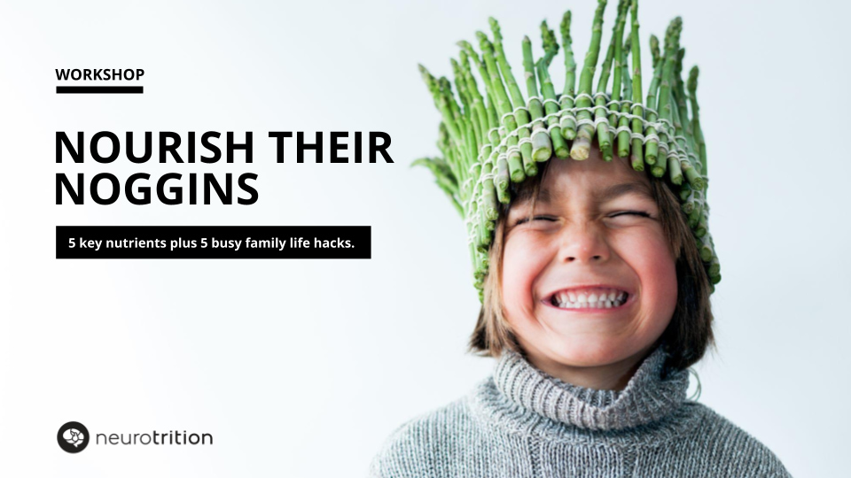 Kid with Asparagus Crown Smiling