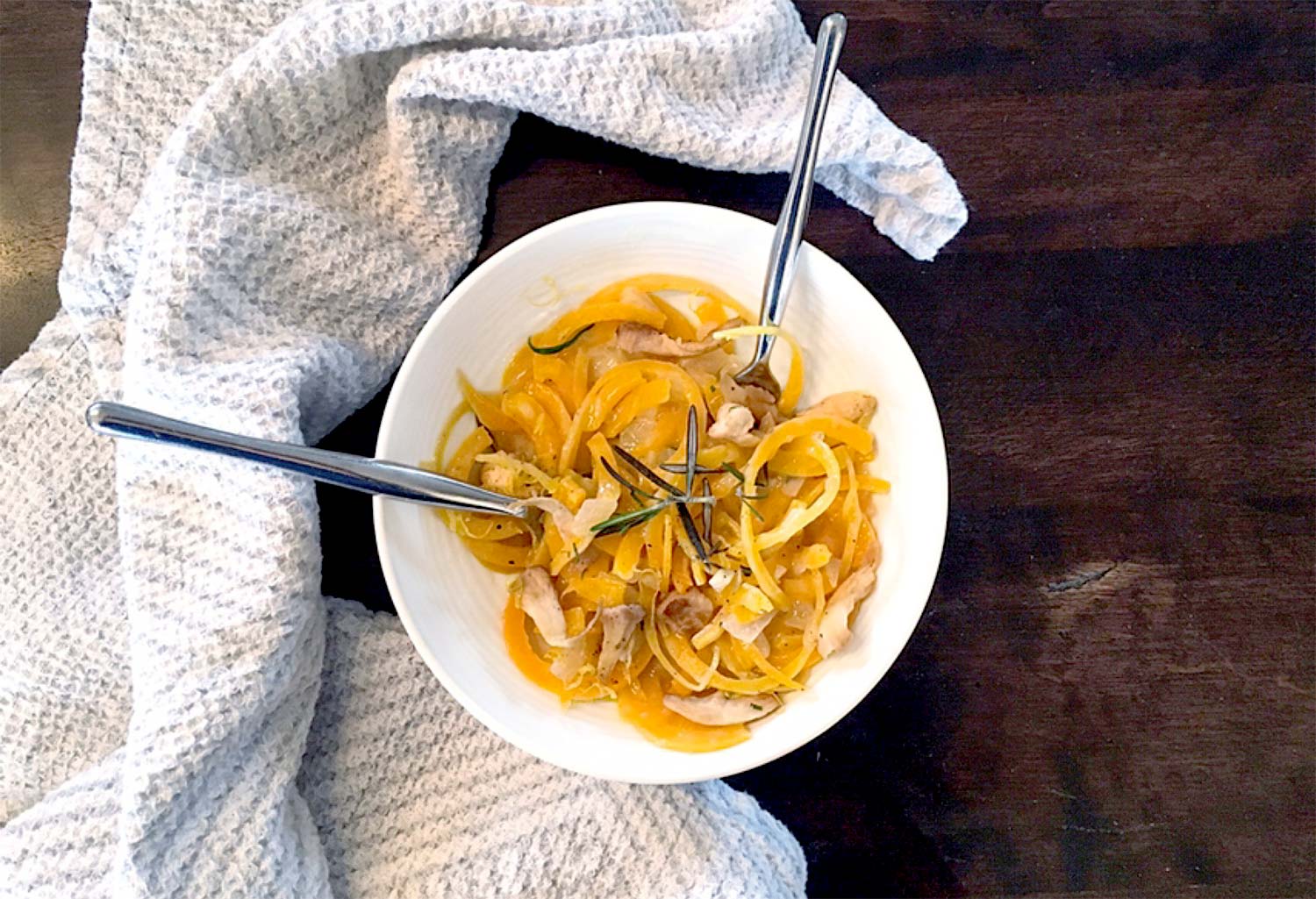 Creamy lemon butternut squash lion’s mane pasta