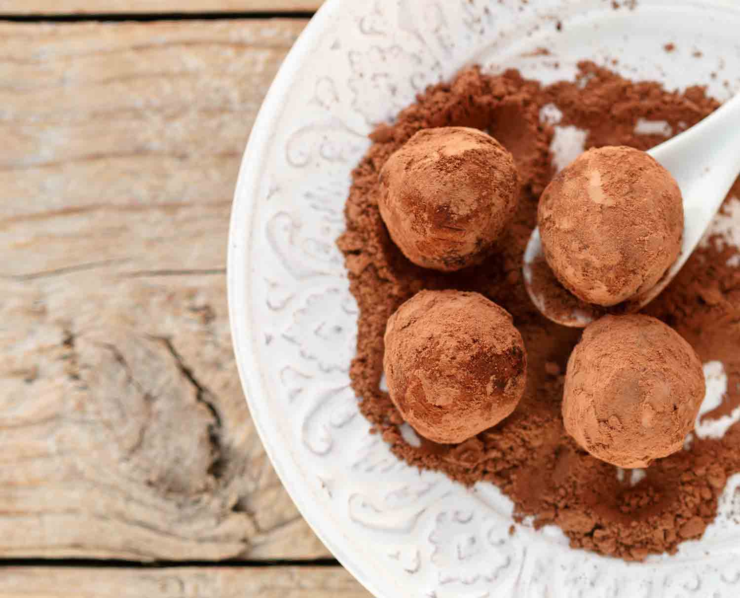 Dark Chocolate Goat Cheese Honey Truffles